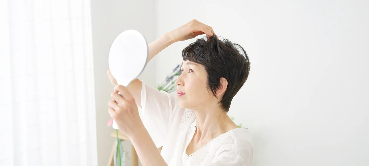 髪の悩みがある女性